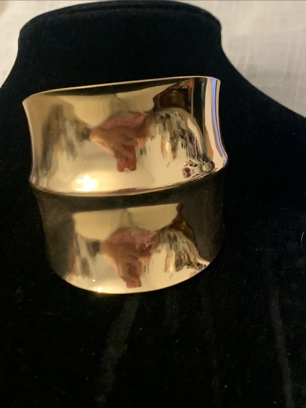Minimalist Gold-Tone Open Cuff Bracelet